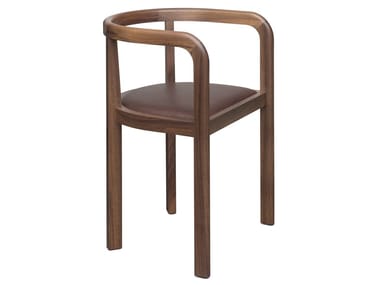 STUTTGART - Walnut chair with armrests (Request Info).