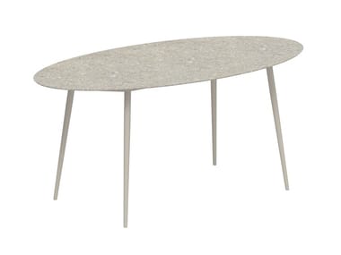 STYLETTO - Oval ceramic high table (Request Info).