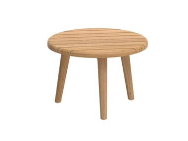 STYLETTO - Round teak garden side table (Request Info).