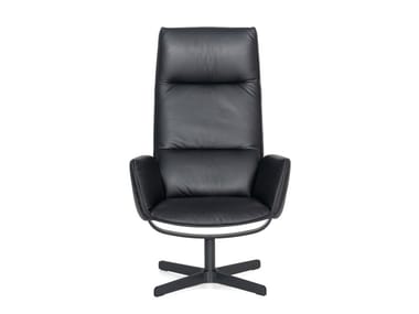 DS-344 - Swivel high-back leather armchair with 4-spoke base (Request Info).