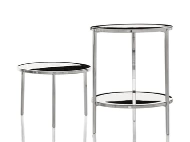 TAMBOUR - Low round aluminium coffee table (Request Info).