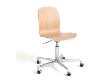 TATE WOOD - Height-adjustable beech office chair with castors (Request Info).