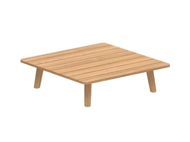 MAMBO LOUNGE - Square teak garden side table (Request Info).