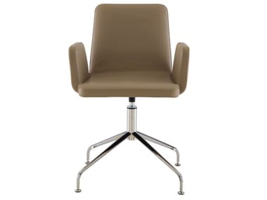 VIK - Swivel fabric chair with 4-spoke base with armrests (Request Info).