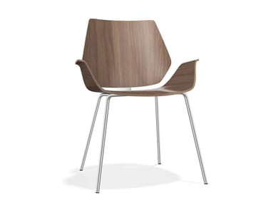 CENTURO III - Wooden chair with armrests (Request Info).