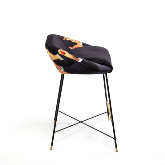 Lipsticks - Fully Upholstered Fabric High Stool