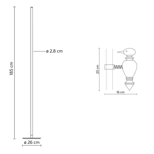 ACCIPICCHIO - LED Pyrex floor lamp (Request Info).