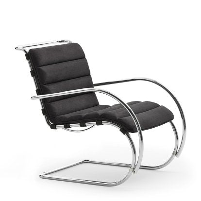 MR Lounge - Cantilever Leather Easy Chair with Armrest.