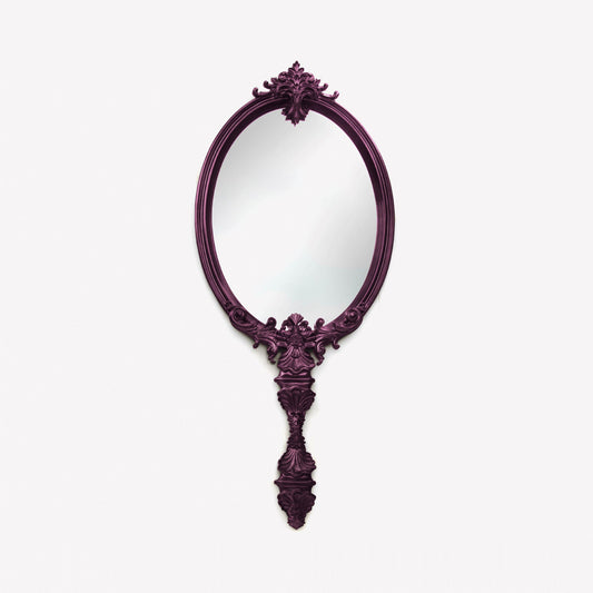 MARIE ANTOINETTE - Wall-mounted framed mahogany mirror.