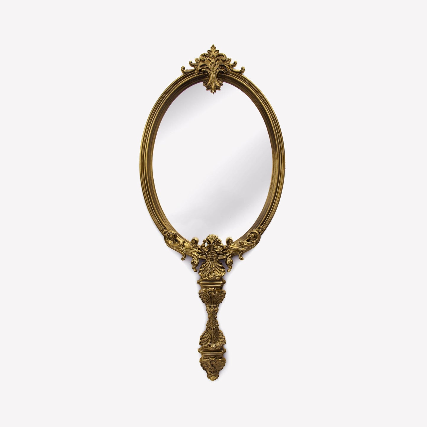 MARIE ANTOINETTE - Wall-mounted framed mahogany mirror.