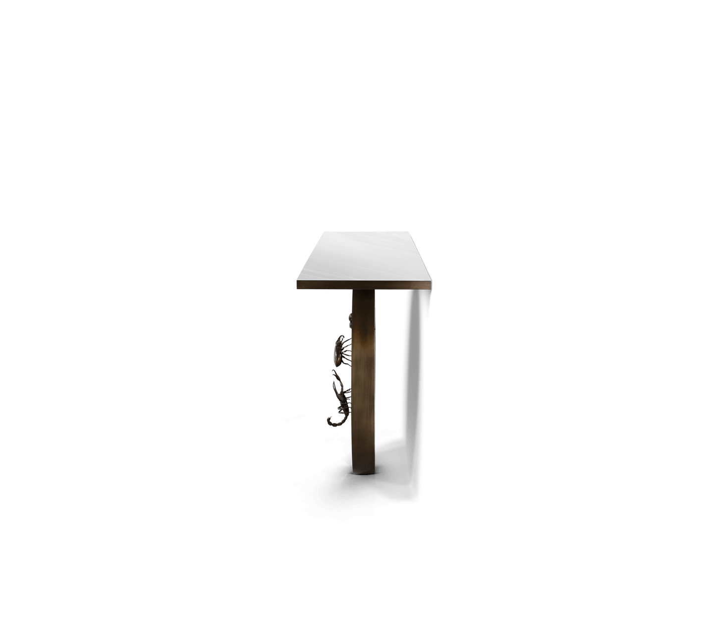 METAMORPHOSIS - Rectangular brass console table (Request Info).