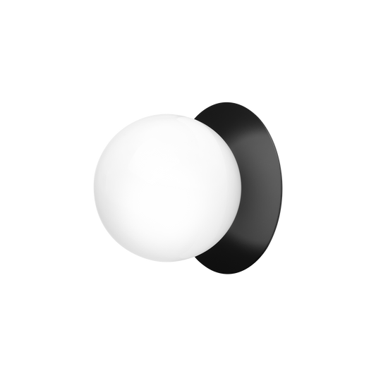 Liila 1 Wall/ Ceiling Light Medium by Nuura #Black / Opal
