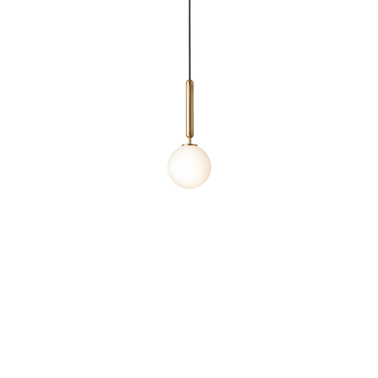 Miira 1 Pendant Lamp Small by Nuura #Brass & Opal White