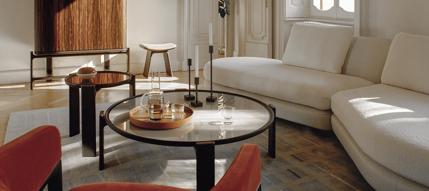 Poltrona Frau Duo Wood Glass Coffee Table