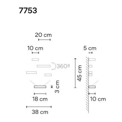 Set 7753 - Aluminum Wall Light.