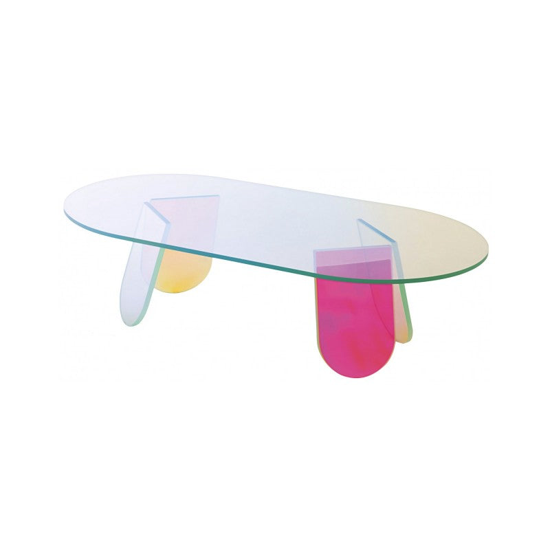 SHIMMER - Low oval crystal coffee table.