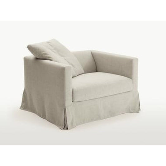 SIMPLICITER - Upholstered fabric armchair with armrests