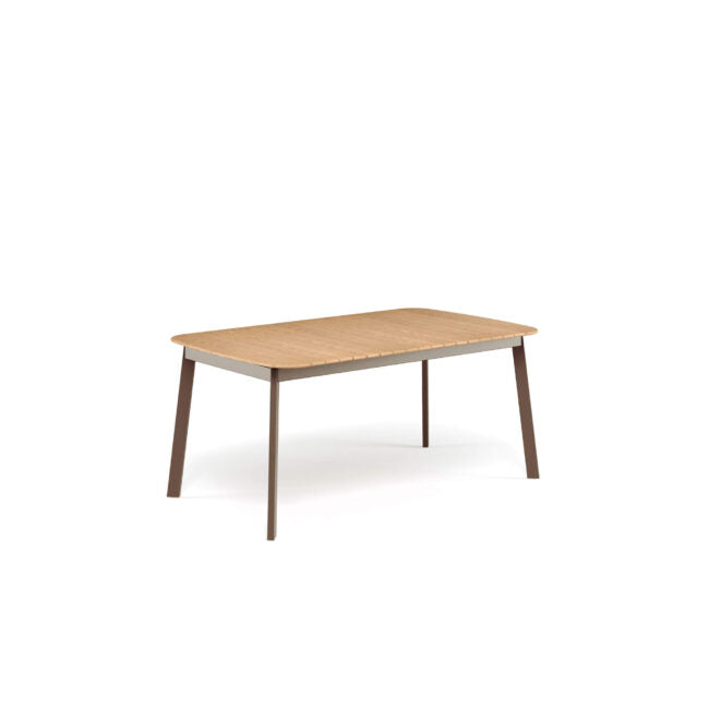Shine Rectangular table with teak top 166x100 (Request Info).