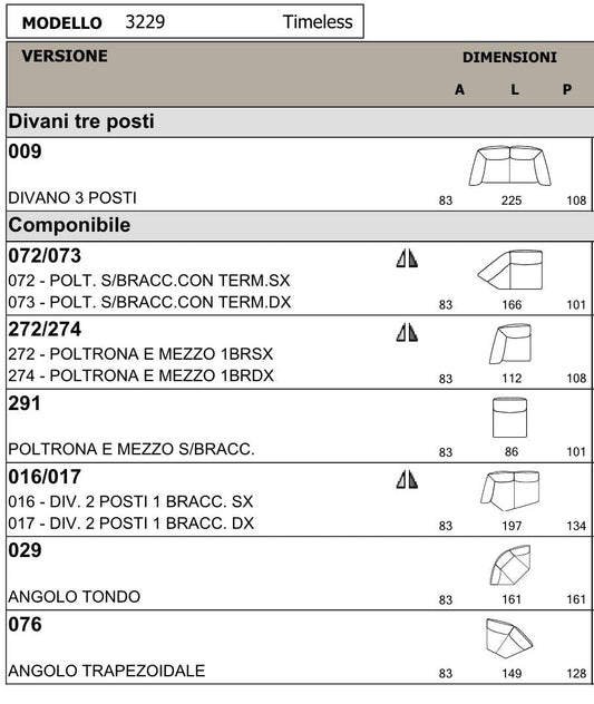 TIMELESS - modular sofa - leather version