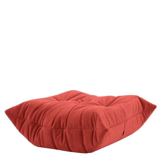 TOGO FOOTSTOOL - Upholstered fabric rectangular pouf