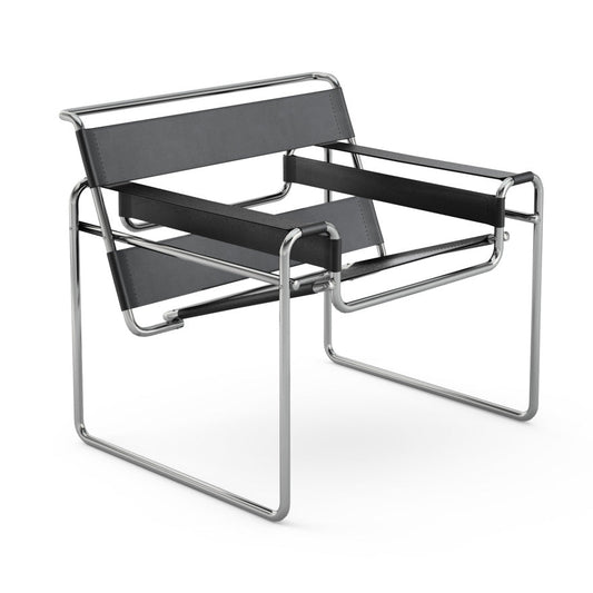 Knoll Vasily Chair - Leather Easy Chair with Armrest