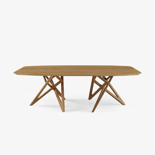 ENNÉA - Rectangular wooden dining table.