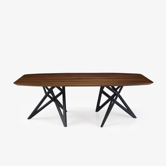 ENNÉA - Rectangular wooden dining table.