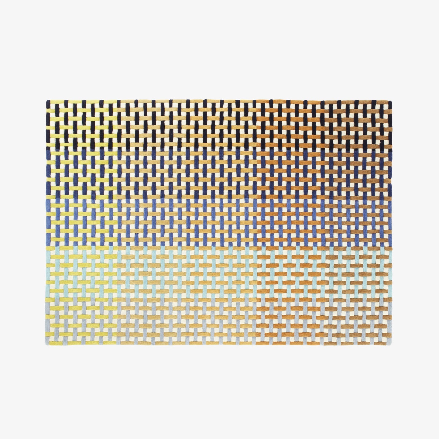 ENTRELACS - Handmade rectangular wool rug.