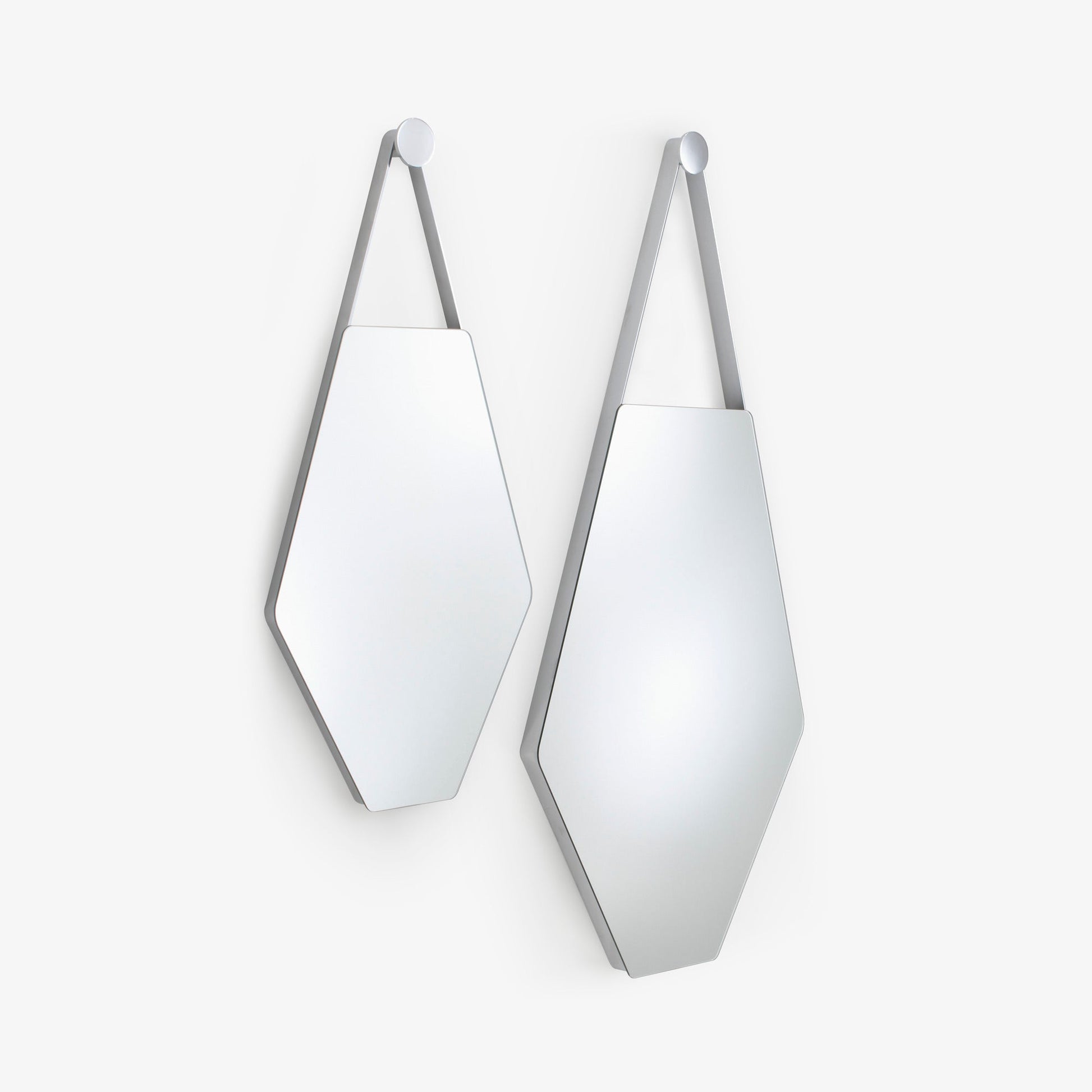 MON BEAU MIROIR - Wall-mounted glass and steel mirror.