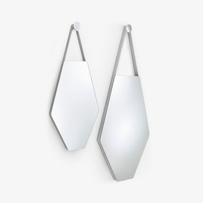 MON BEAU MIROIR - Wall-mounted glass and steel mirror.