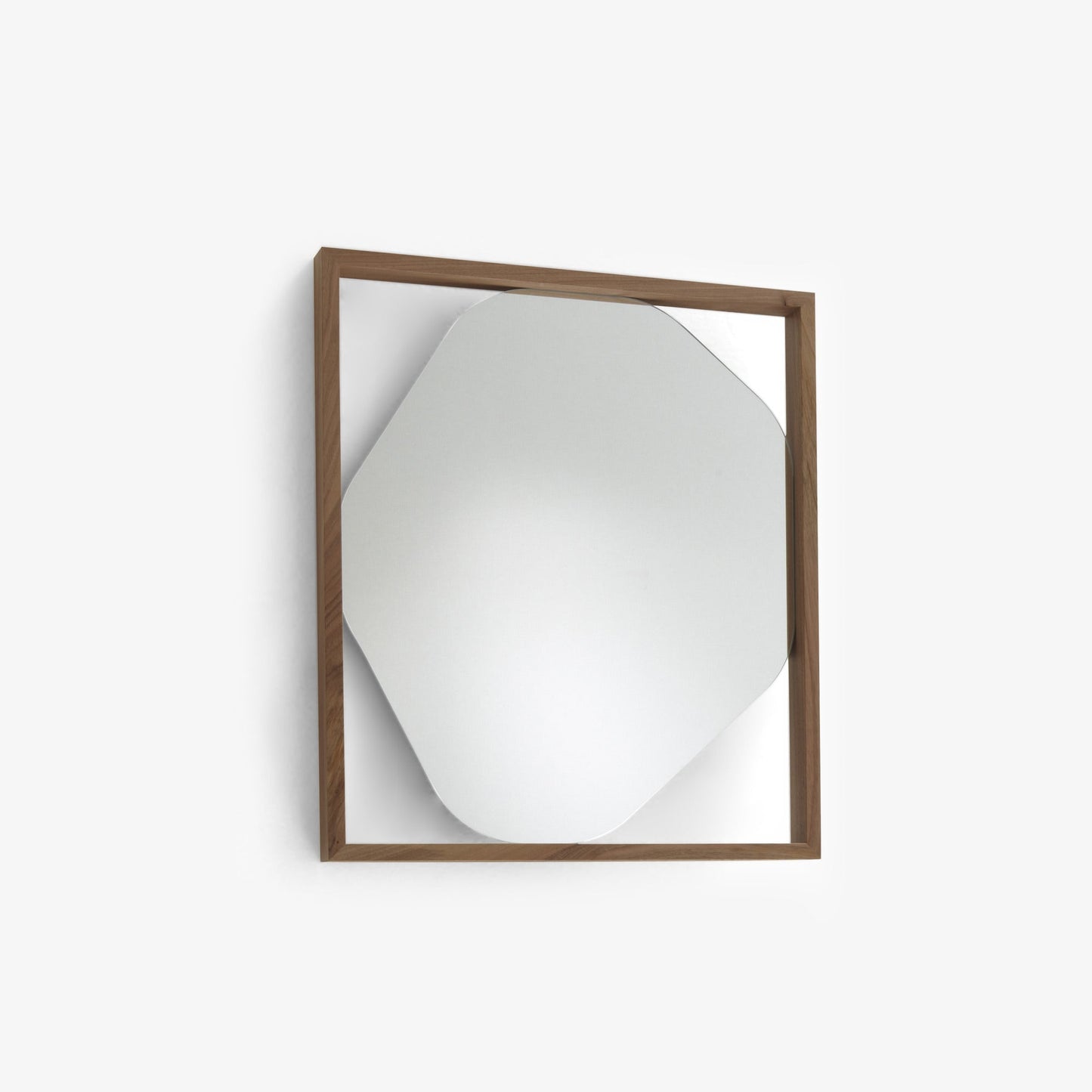 BELIZE - Framed wooden hall small mirror.