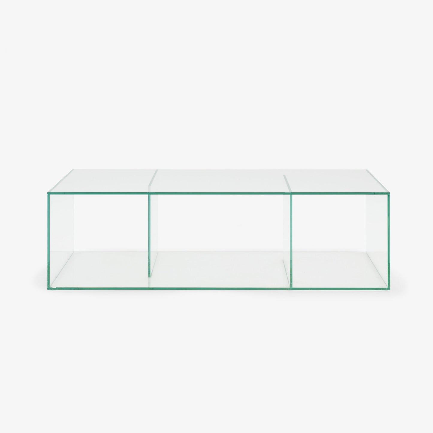 SALDO - Low rectangular glass coffee table.