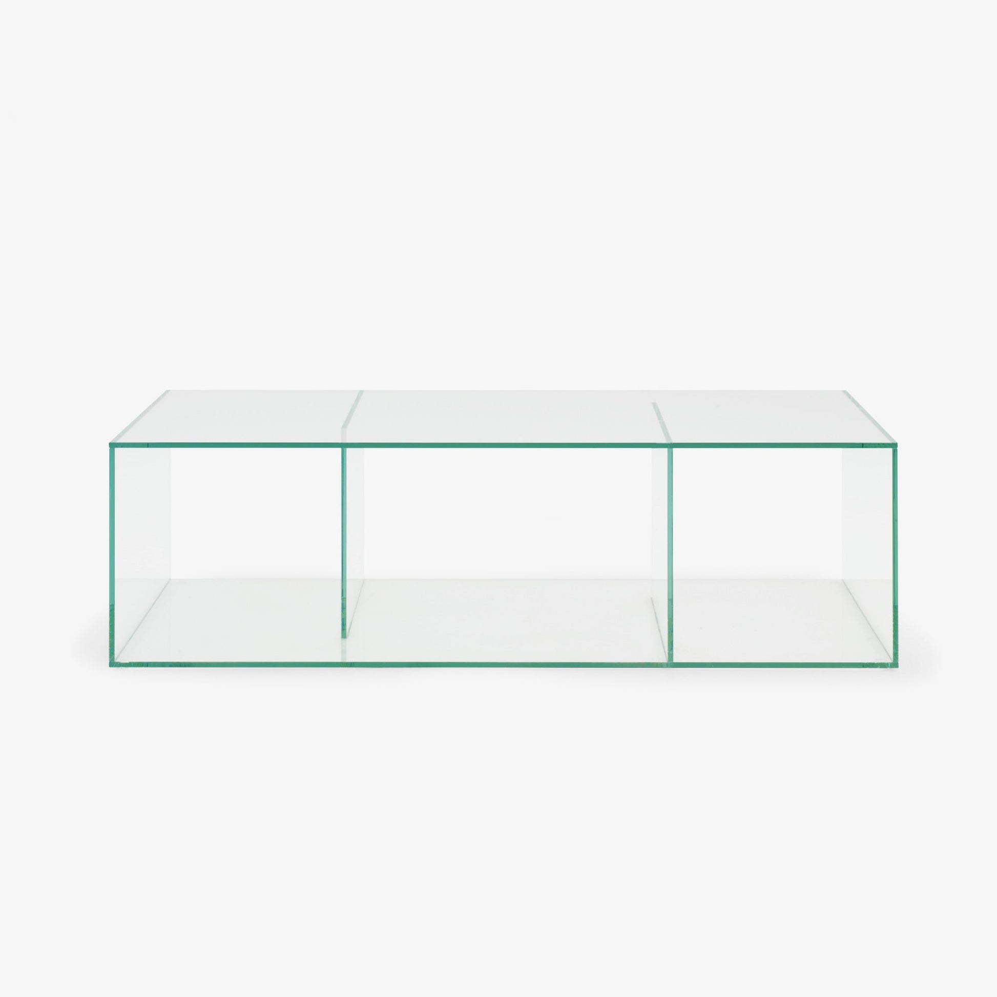 SALDO - Low rectangular glass coffee table.