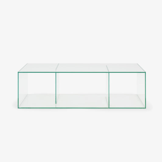 SALDO - Low rectangular glass coffee table.