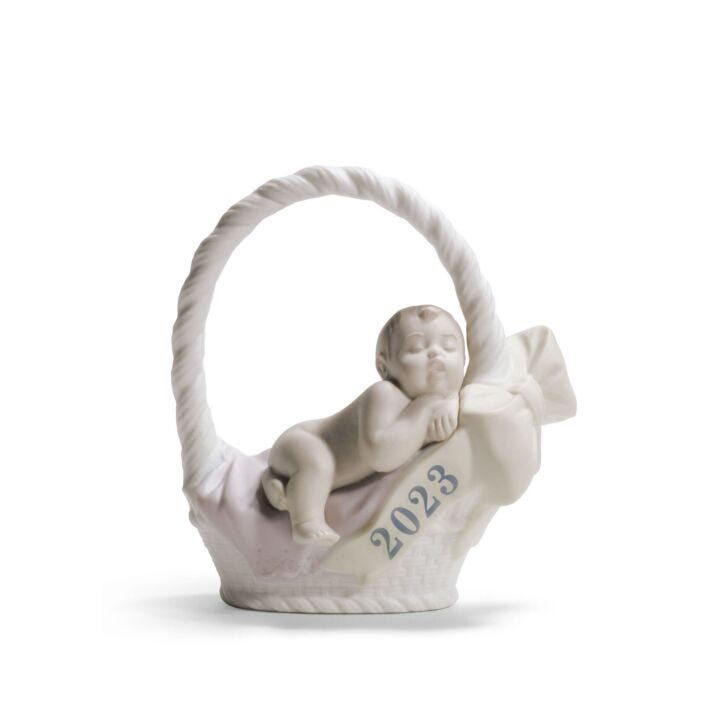 Born in 2023 Girl Figurine by Lladró