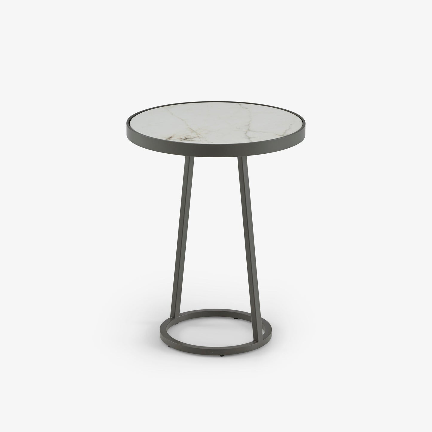 CIRCLES - Round steel garden side table.