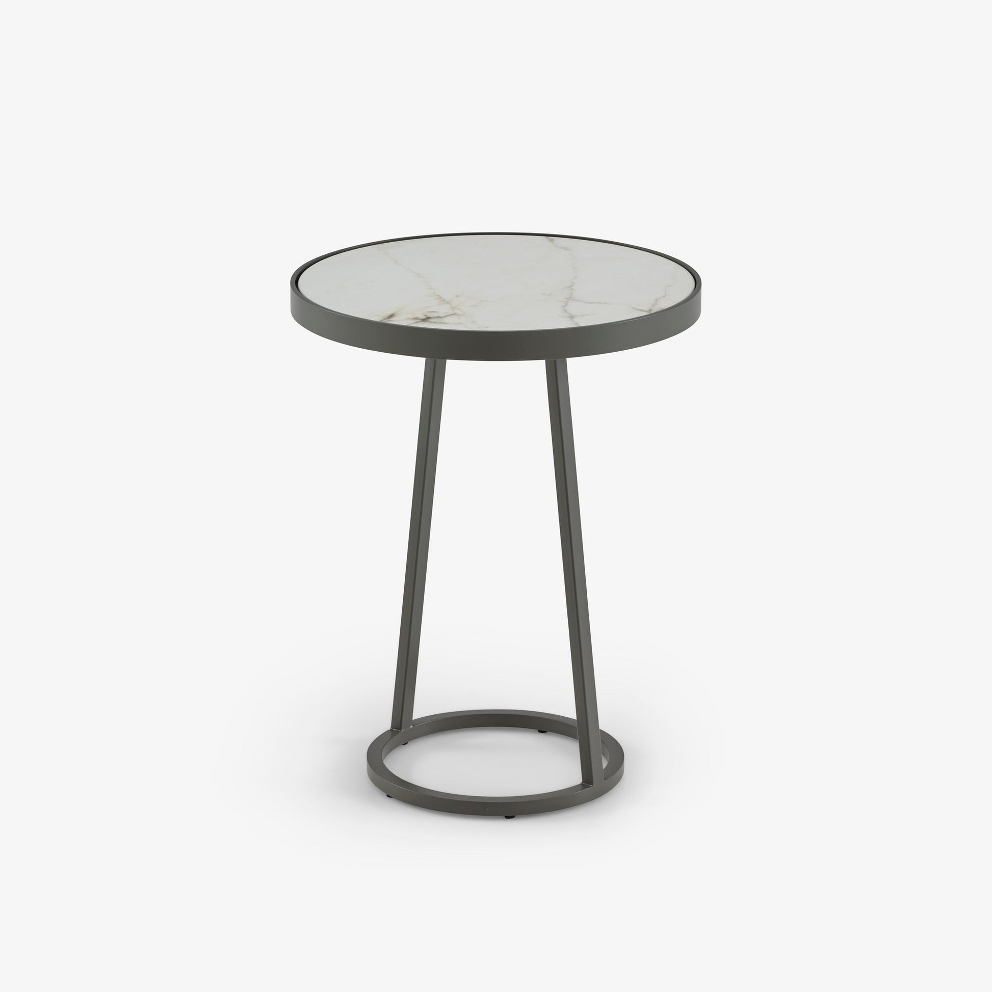 CIRCLES - Round steel garden side table.