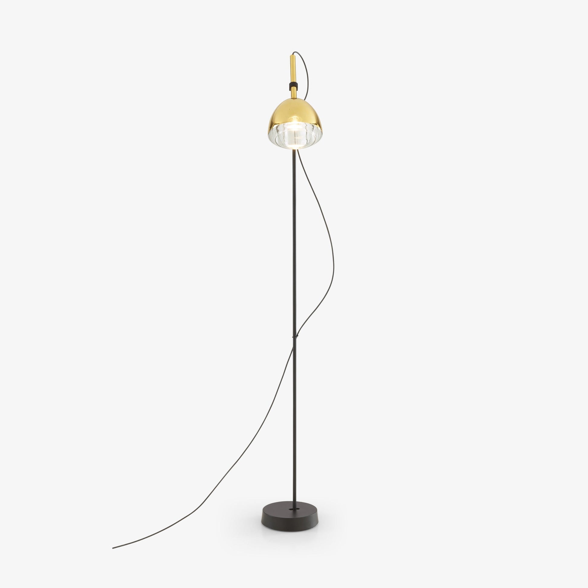 BRASS BELL - LED adjustable brass floor lamp.