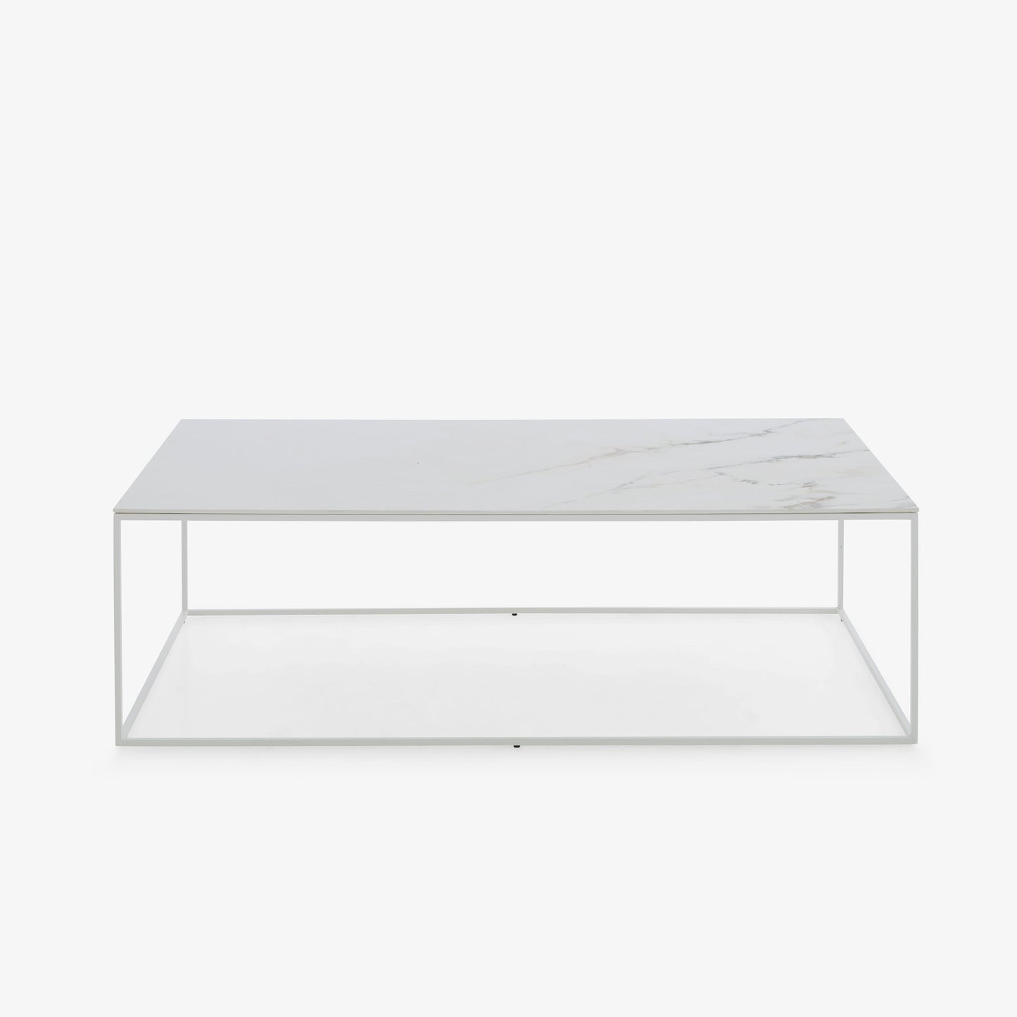SPACE - Low rectangular porcelain stoneware coffee table.
