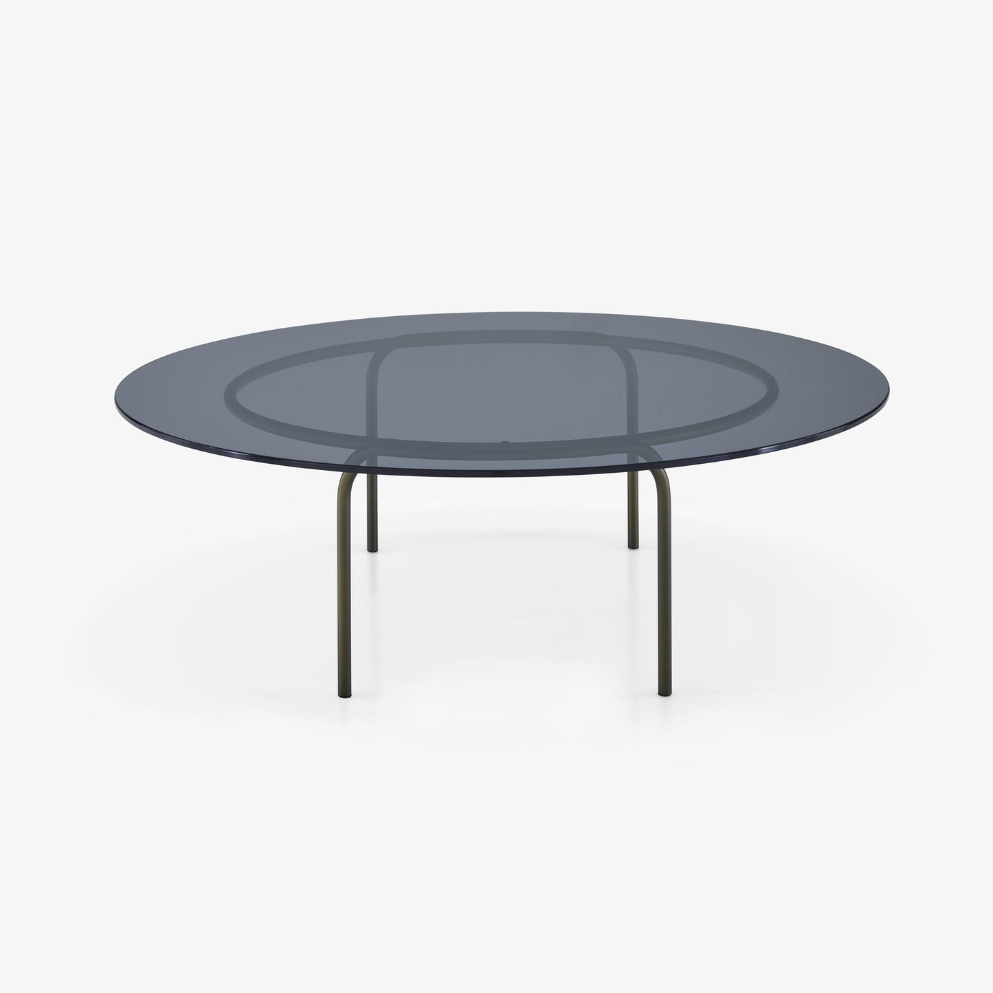 LIAM - Low round tempered glass coffee table.