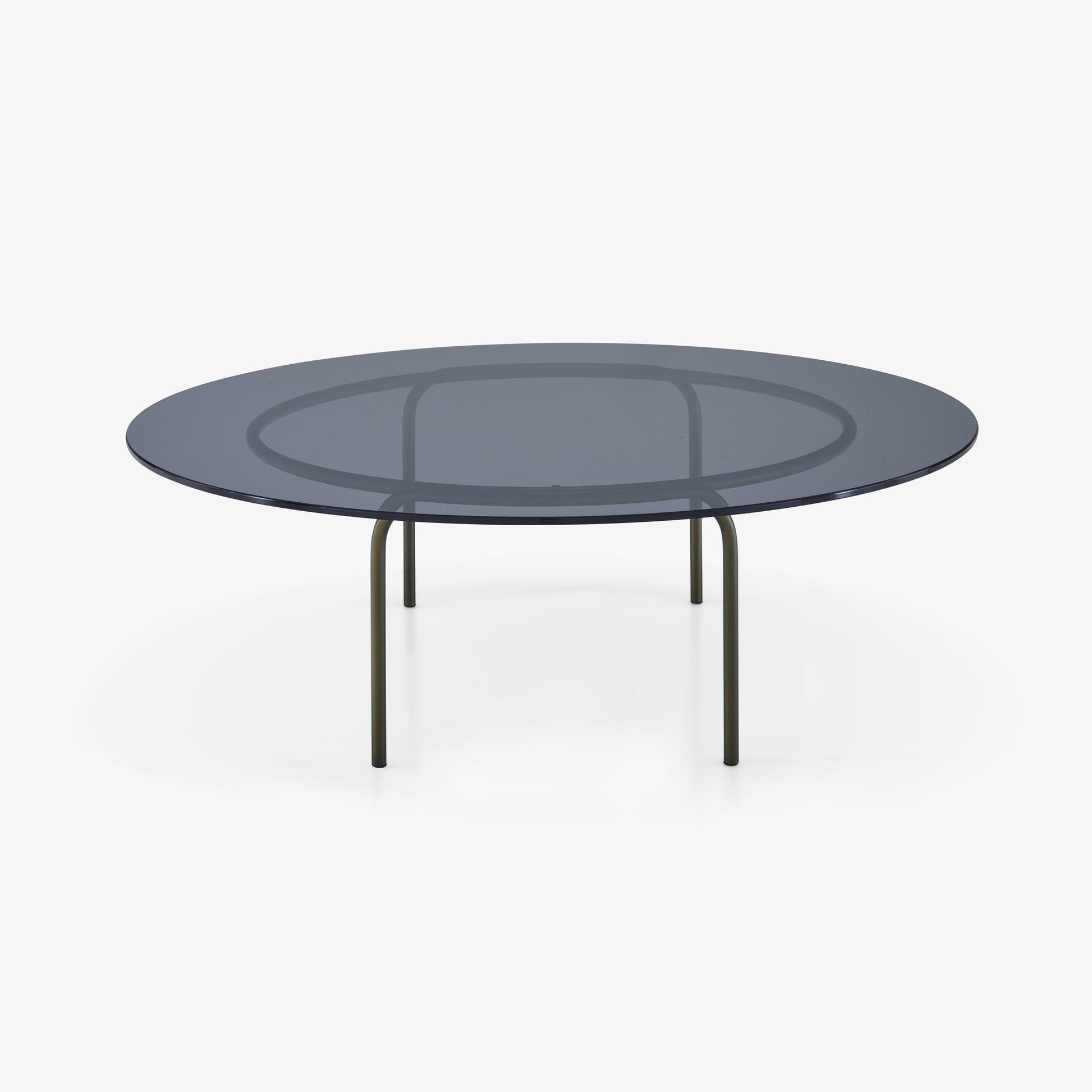 LIAM - Low round tempered glass coffee table.