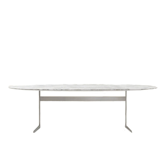 FLY Oval Marble Table (Category - Marble Emperador, Carrara, Marquina, Damasco, Stardust).