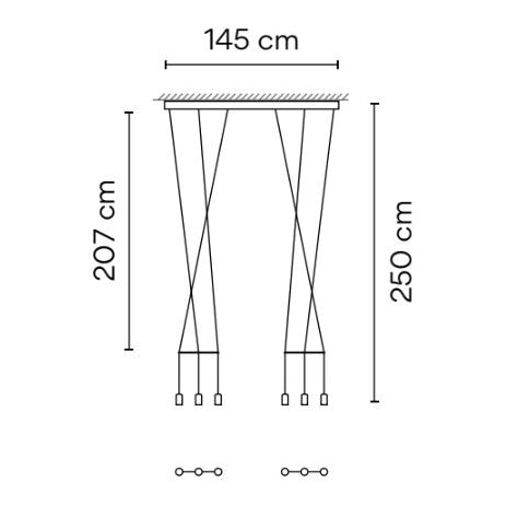 WIREFLOW LINEAL 0338 - LED pendant lamp.