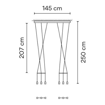 WIREFLOW LINEAL 0338 - LED pendant lamp.