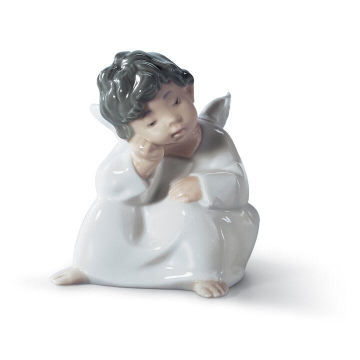 Angel Thinking Figurine by Lladró
