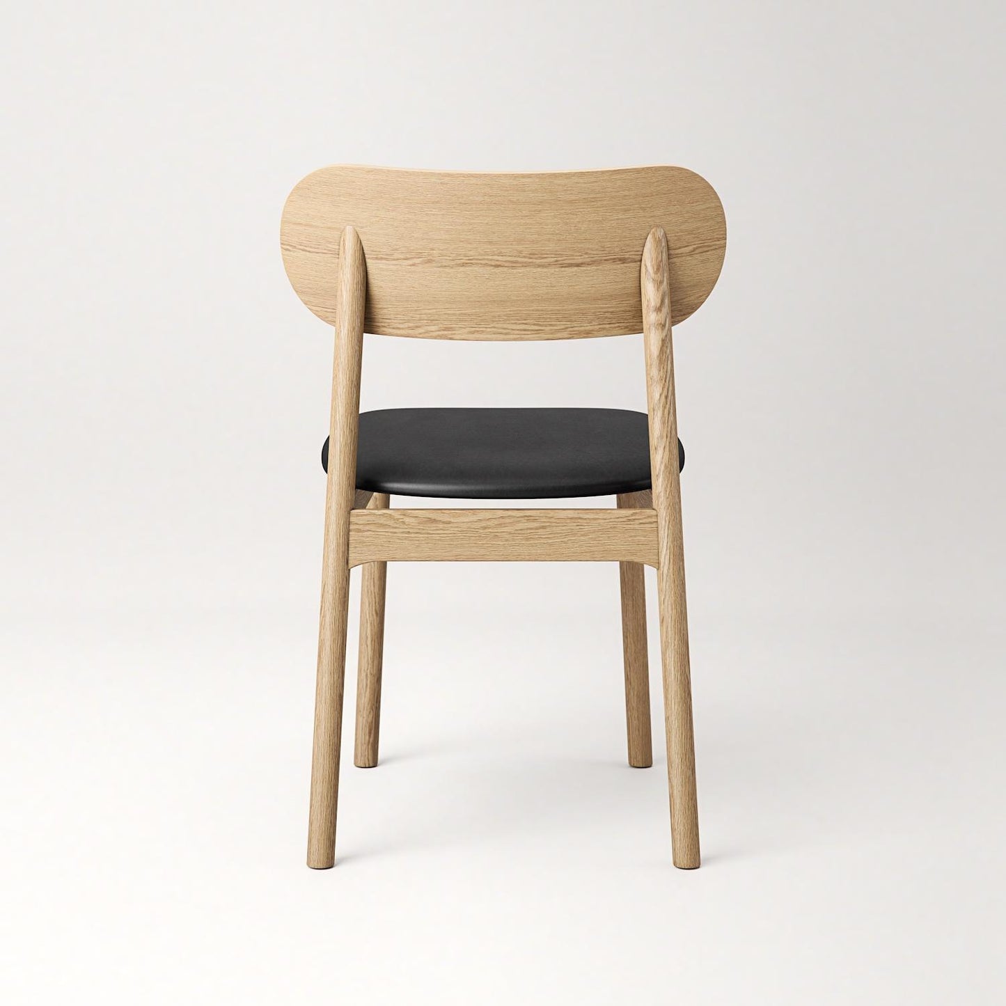 Decotique Elephant Dining Chair Natural Oak/Black Leather