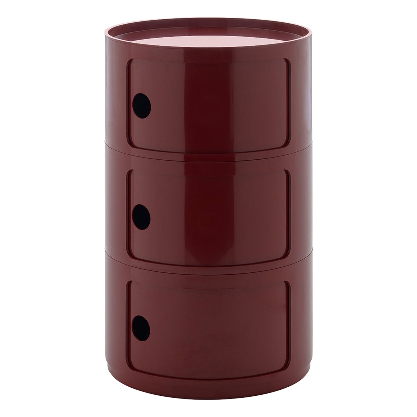 Componibili Big storage unit, 3 modules, burgundy