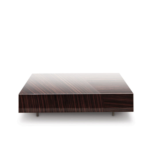Gemini - Low Square Ebony Coffee Table by Misuraemme