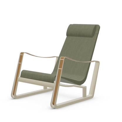Cite Lounge Chair (Prouve Blanc Colombe (Ecru) powder-coated (smooth)) by Vitra