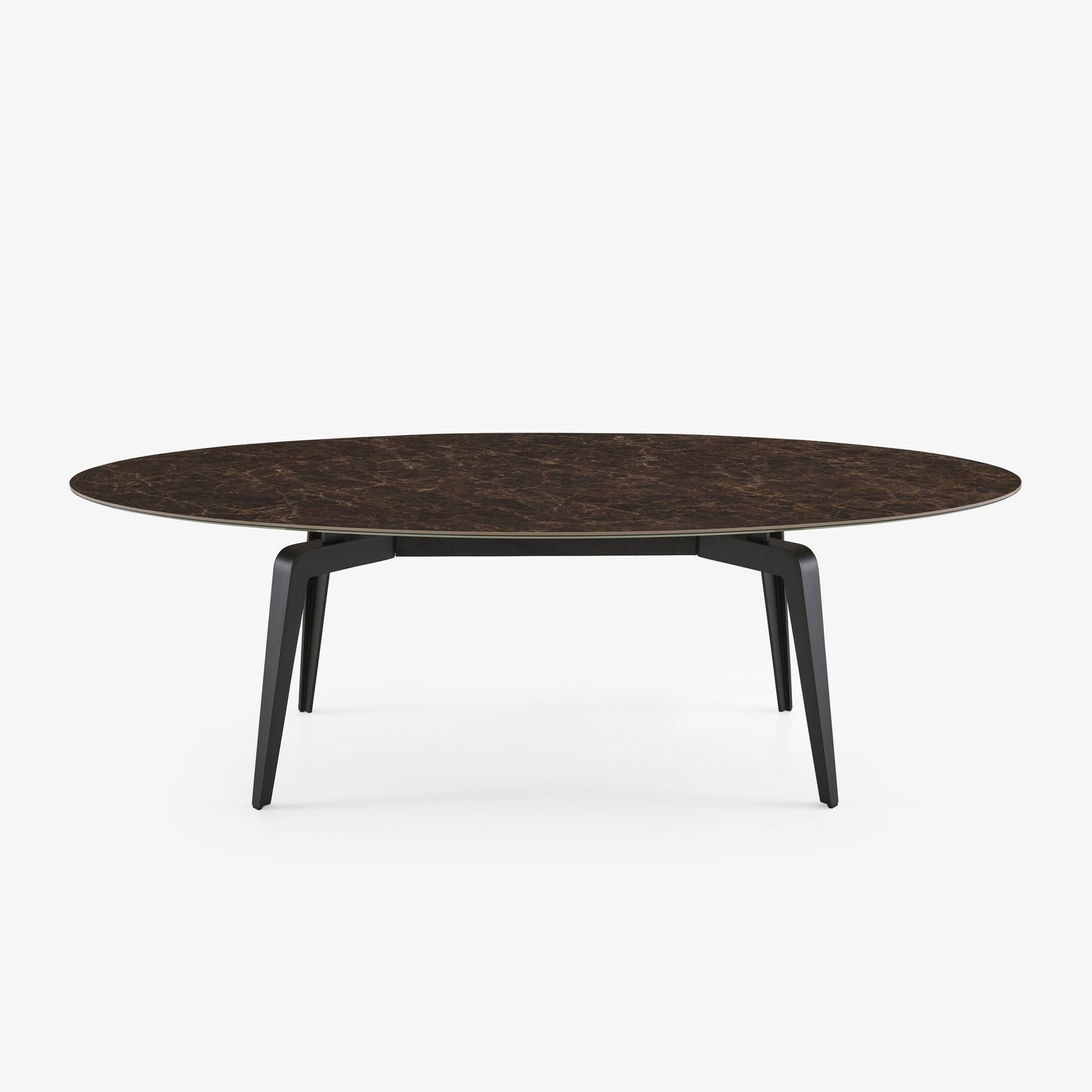 ODESSA - Oval dining table with porcelain stoneware top marble effect.